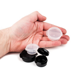 Bote de Plástico 10 ml Negro - Conservación de Resinas - Envasado