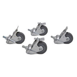 Kit de Ruedas Soporte Bandeja EU - 4 uds | Suministros Hortícolas