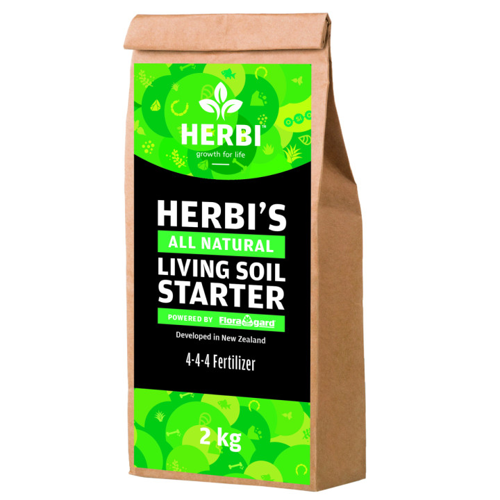 Herbi's Living Soil Starter 4-4-4 2 Kg - FLORAGARD