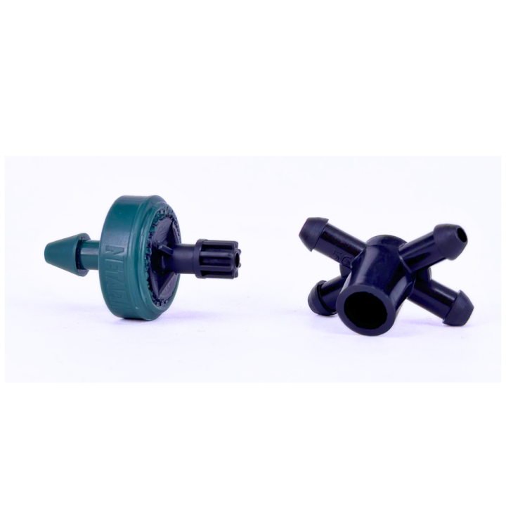 Gotero Autocompensante 8 l/h con Distribuidor de 4 Salidas - Riego