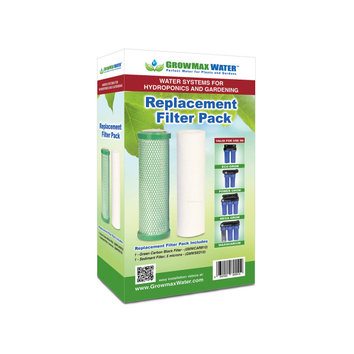 Pack Filtros de Recambio 10" GROWMAX WATER™ para Ósmosis - Riego