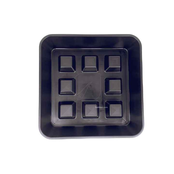 Plato Cuadrado Elevado 50 uds - Suministros Hortícolas - Platos Cuadrados