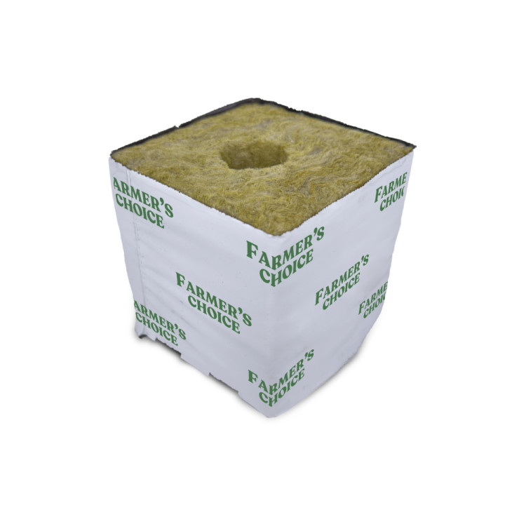 Taco de Siembra 100x100 mm - Farmer's Choice - Lana de Roca
