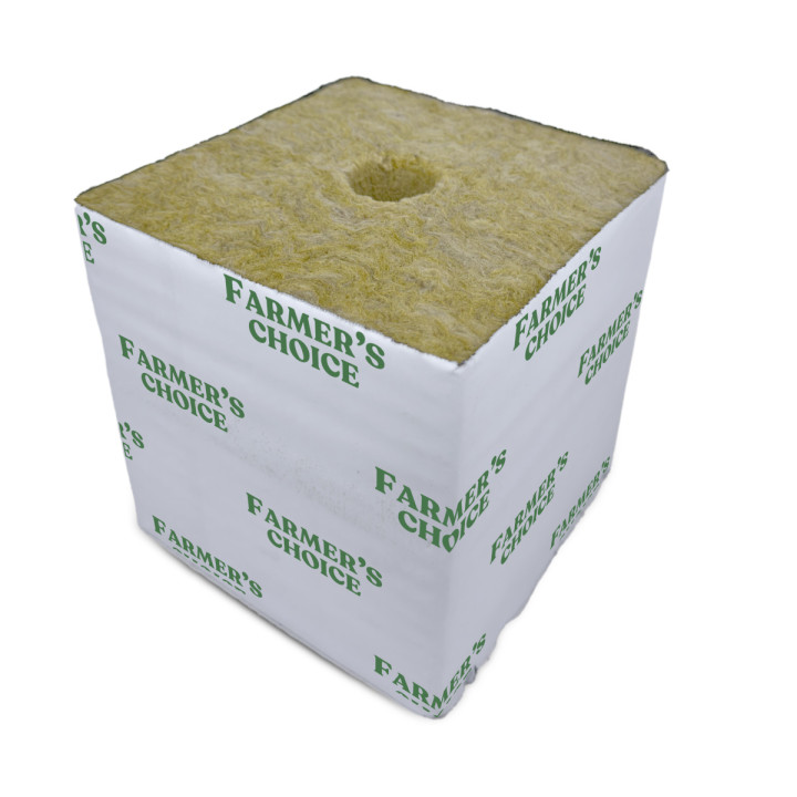 Taco de Lana de Roca 200x200 mm - FARMER'S CHOICE