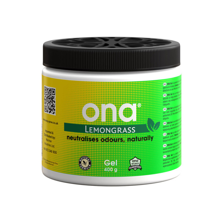ONA Gel Lemongrass 400 gr - Neutralizador de Olores Eficaz - Neutralizadores y Ambientadores
