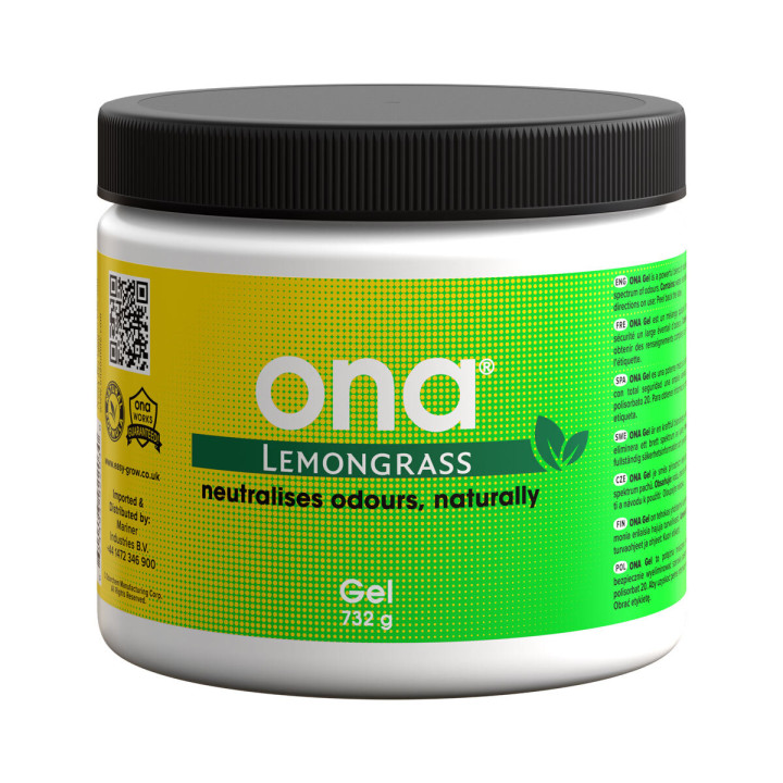 ONA Gel Lemongrass 732 gr - Neutralizador de Olores Eficaz - Neutralizadores y Ambientadores