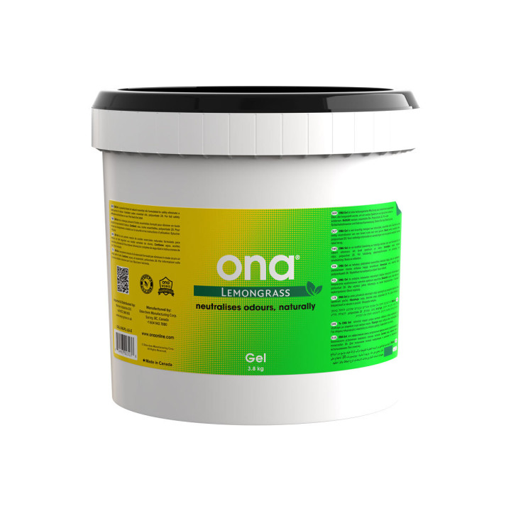ONA Gel Lemongrass 3,8 kg - Neutralizador de Olores Eficaz - Neutralizadores y Ambientadores