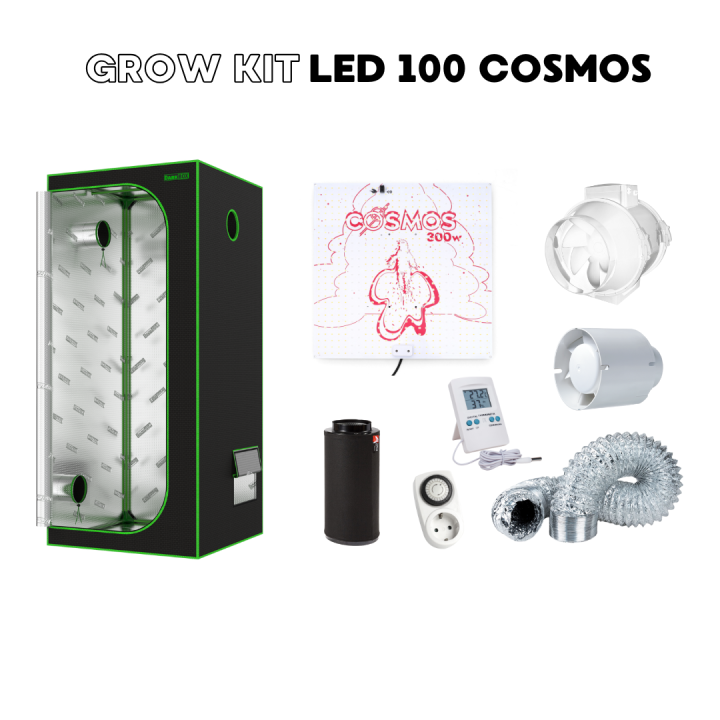 Grow Kit LED 100 Cosmos - DARK BOX para Cultivo Eficiente - Kit invernadero