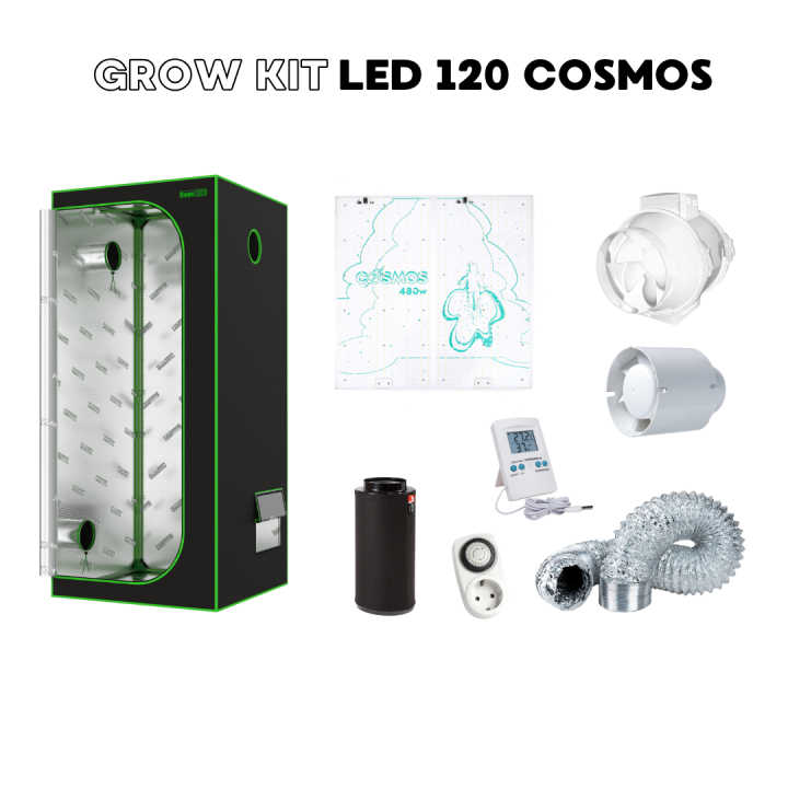 Grow Kit LED 120 Cosmos - DARK BOX para Cultivo Eficiente - Kit invernadero