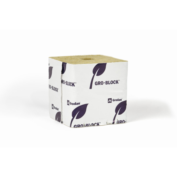 Grodan Bloque 100x100 mm Ag. Grande Improved - Sustrato Eficiente - Lana de Roca