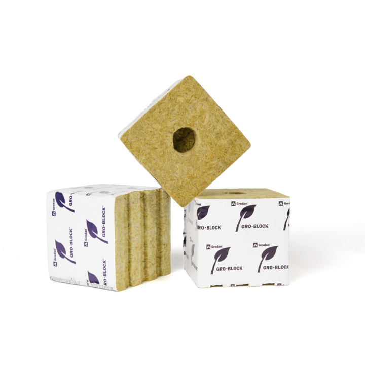 Grodan Bloque 100x100 mm Ag. Grande Improved - Sustrato Eficiente - Lana de Roca