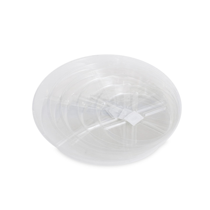 Plato redondo plástico transparente 20 cm VDL para macetas - Platos