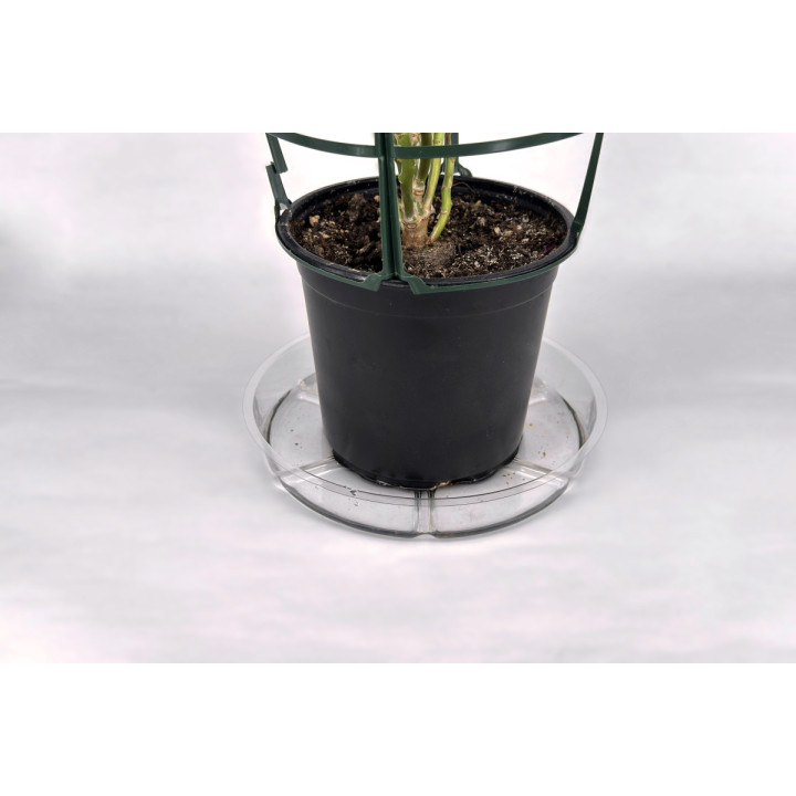 Plato redondo plástico transparente 20 cm VDL para macetas - Platos