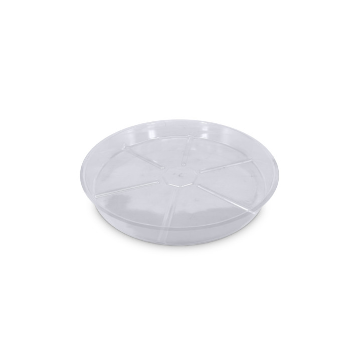 Plato redondo plástico transparente 34 cm VDL - accesorio para macetas - Platos