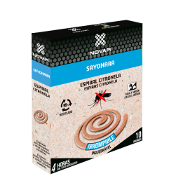Espiral Citronela Novar - Protección Natural contra Insectos - Sanidad vegetal