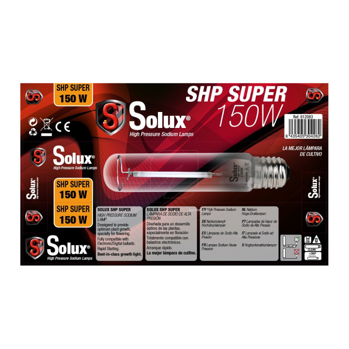 Bombilla 150 W Super HPS Solux - Iluminación Eficiente - Bombillas de Sodio