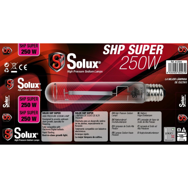 Bombilla 250 W Super HPS Solux - Iluminación Eficiente - Bombillas de Sodio