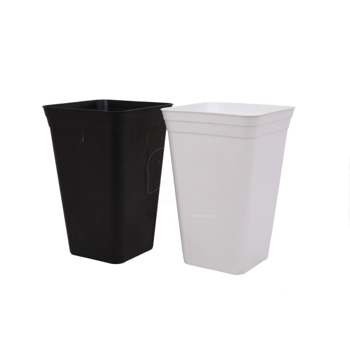 Maceta Antiestrés Negra 26x40 cm - 18 L | Suministros Hortícolas - Maceta cuadrada