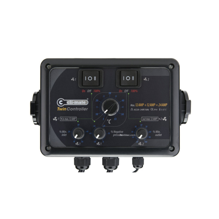 Twin Controller 24A CLI-MATE® - Control de Clima Eficiente - Regulación y control de humedad y temperatura