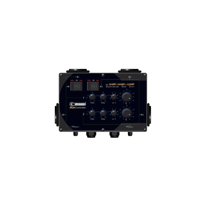 Multi-Controller 12+12 CLI-MATE® - Control de Clima Eficiente - Regulación y control de humedad y temperatura