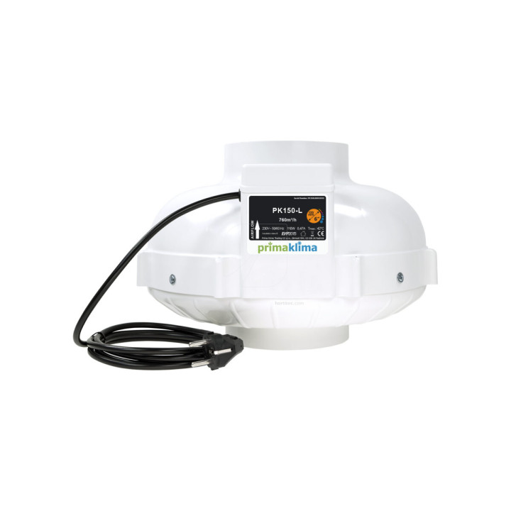Extractor 125 mm-L 1 vel (360 m³/h) Prima Klima - Eficiencia - Extractores