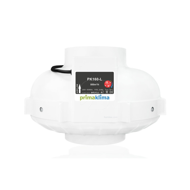 Extractor 125 mm-L 1 vel (360 m³/h) Prima Klima - Eficiencia - Extractores