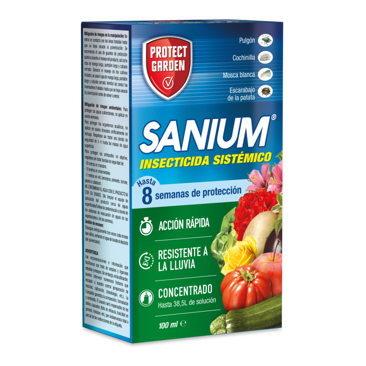 Insecticida Sistémico 100ml Sanium - PROTECT GARDEN - Fertilizantes
