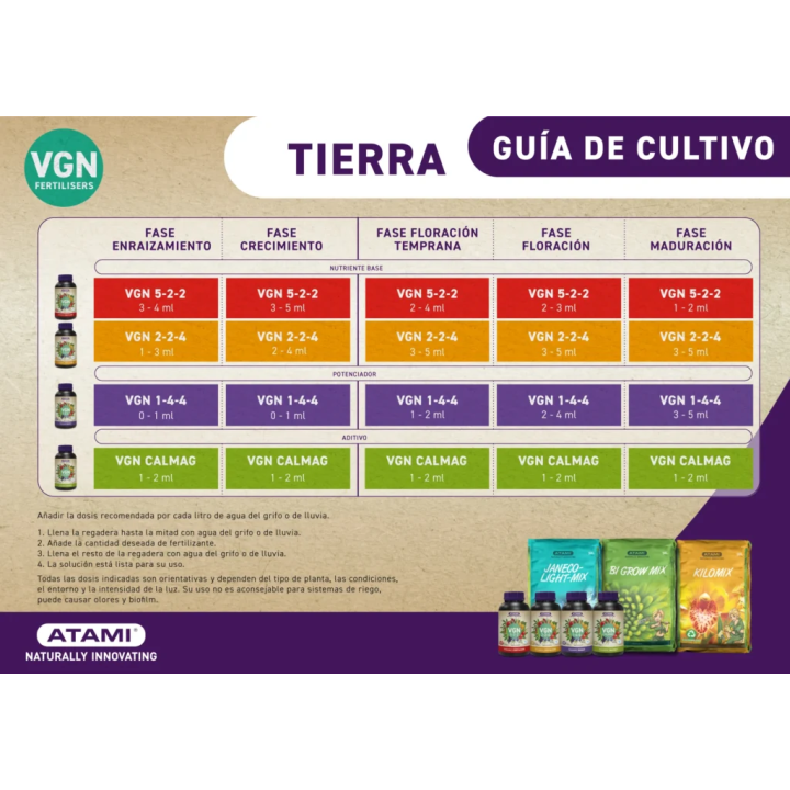 Fertilizante VGN CalMag 5L Atami - Nutrientes para tus plantas - Nutrientes Vegetales