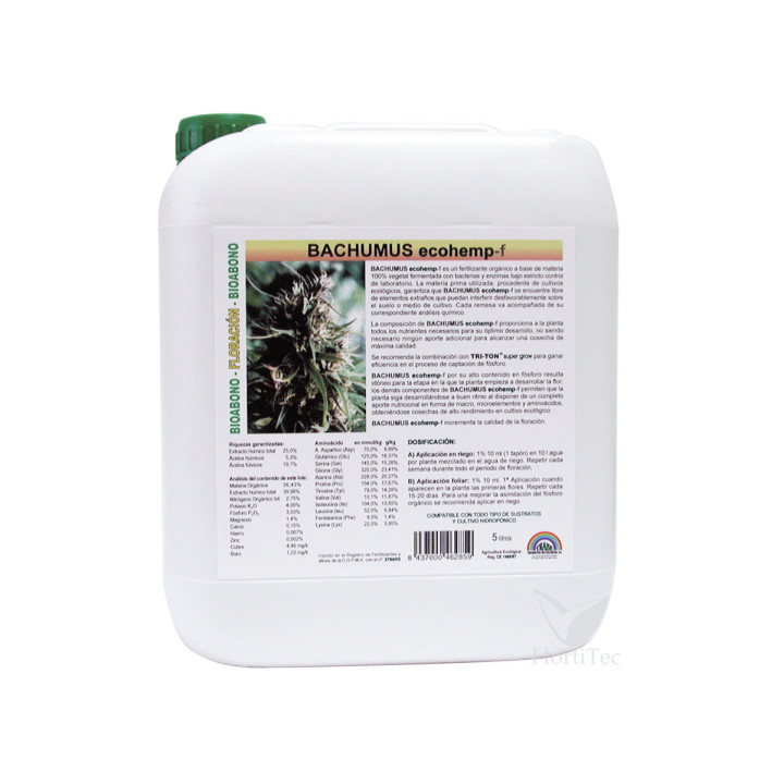 Bachumus Ecohemp-F 20L - Fertilizante Ecológico Trabe - Nutrientes