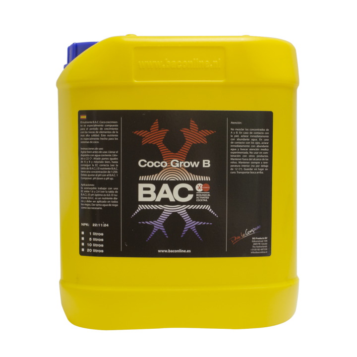 Coco B Grow 1 L BAC - Nutrientes para Cultivo de Coco - Fertilizantes