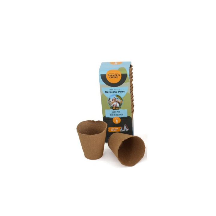 Macetas Seedling Pot 8cm (16 u) - Farmer's Choice - Bandejas