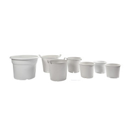 Maceta Redonda Blanca 28 cm - VDL | Suministros Hortícolas