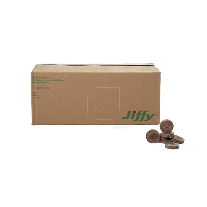 Jiffy-7 Pastilla 29 mm Turba - 2000 uds | Suministros Hortícolas - Sustratos de Propagación