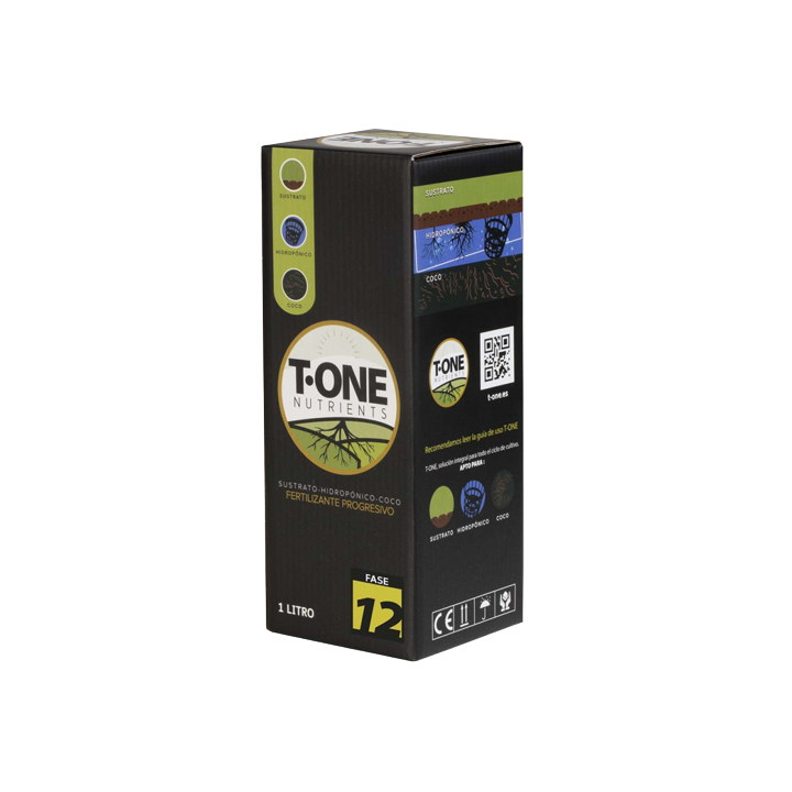 Fertilizante Progresivo 1L Fase 12 T-One - Nutrientes Eficaces