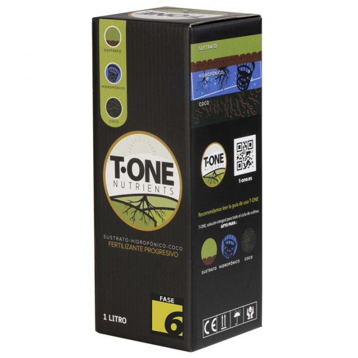 Fertilizante Progresivo T-One 1L Fase 6 - Nutrientes Eficaces