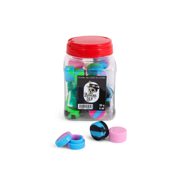 Bote de Silicona 5 ml Poppins Lab - Display 30 Unidades - Envasado