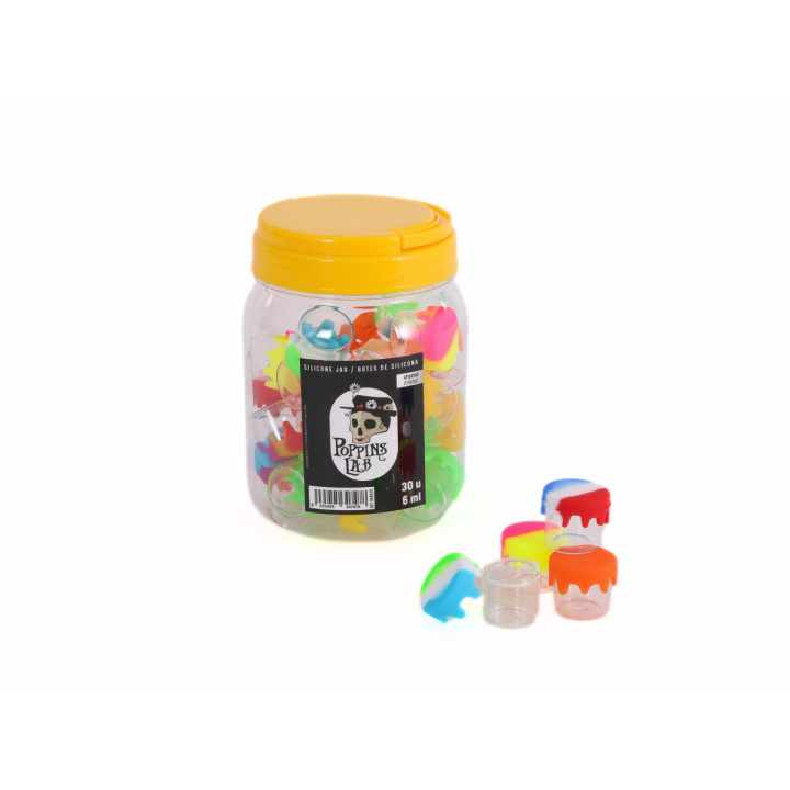 Botes de Cristal/Silicona 6 ml - Poppins Lab (30 u) - Envasado