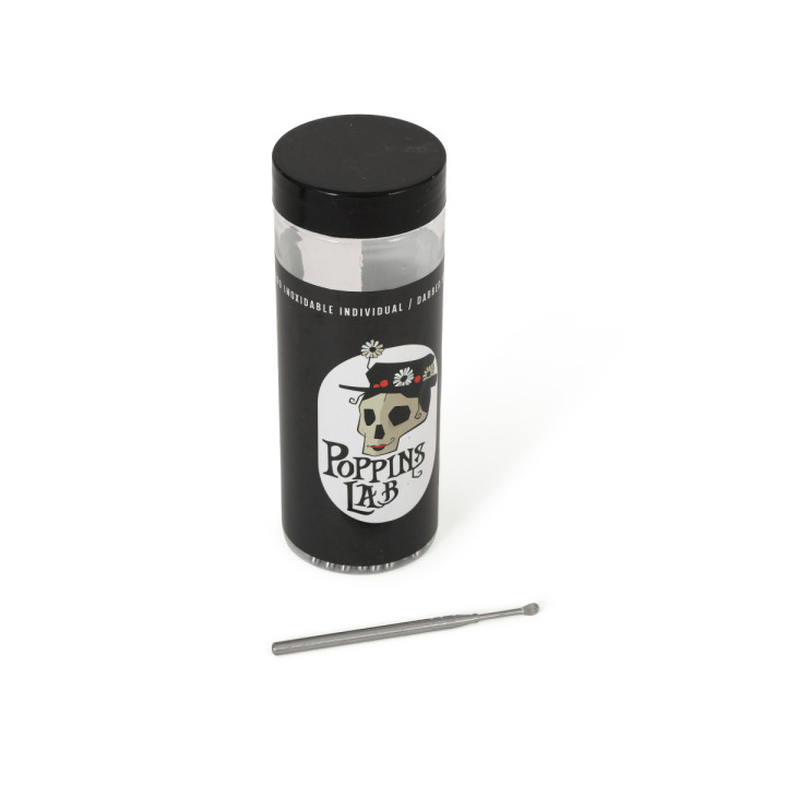 Dabber Acero Inoxidable 9cm - Poppins Lab (Display 10 u)