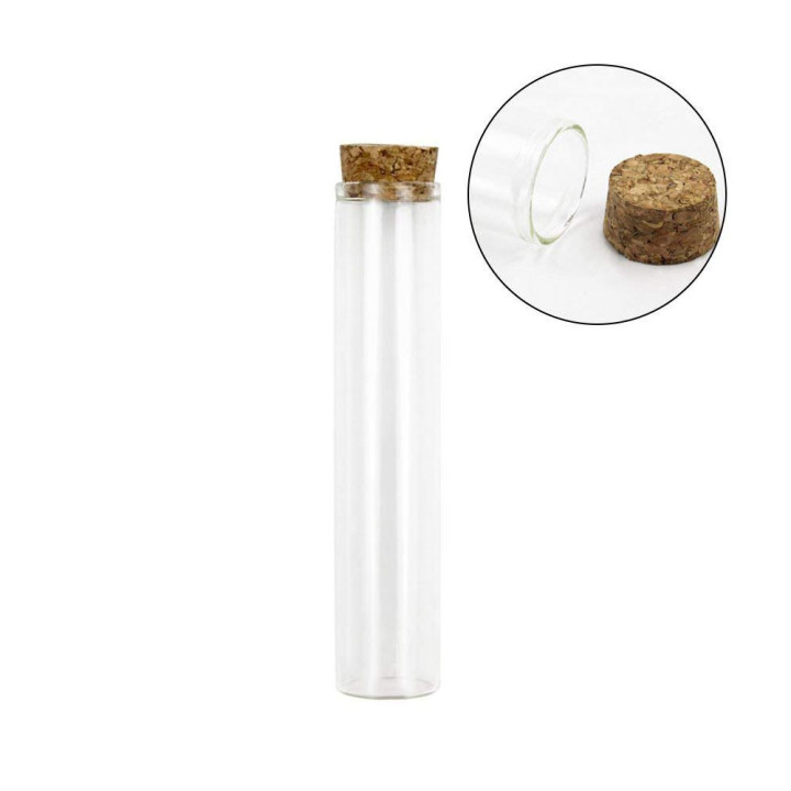 Cono de Cristal 120mm con Tapa de Corcho - Poppins Lab - Parafernalia