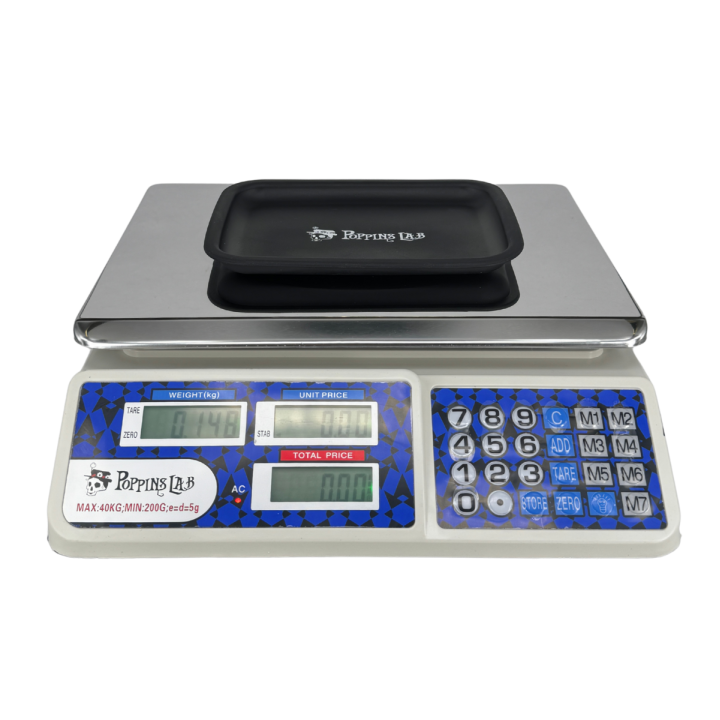 Báscula Digital Poppins Lab 200g–40kg - Precisión y Fiabilidad - Envasado