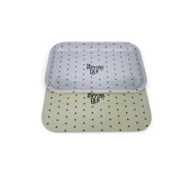 Bandeja de Metal Beige 288x188mm - Poppins Lab - Bandejas
