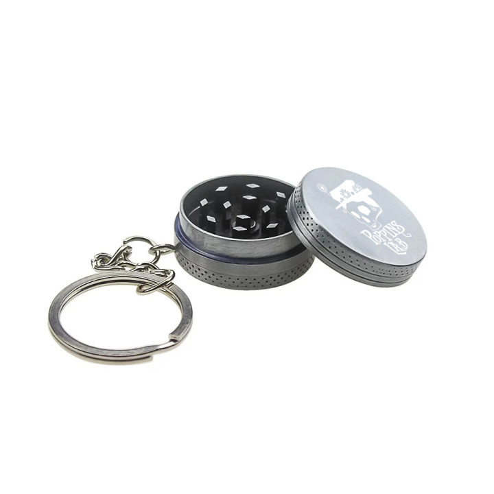 Grinder Llavero Metálico Poppins Lab - Compacto y Discreto - Parafernalia