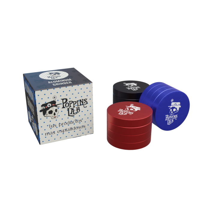 Grinder de Aluminio 55 mm Poppins Lab - Alta Calidad - Parafernalia