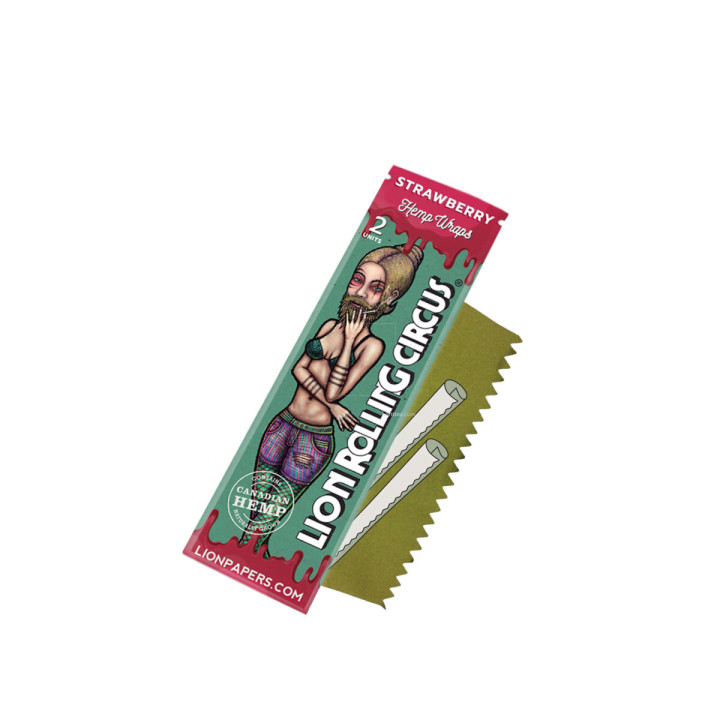 Papel Hemp Wrap Strawberry - LION ROLLING CIRCUS - Papel y conos