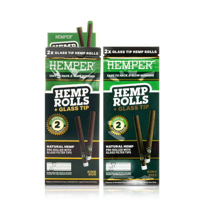 Pre-enrollados King Size Rolls 2 pk con boquilla Hemper - Parafernalia