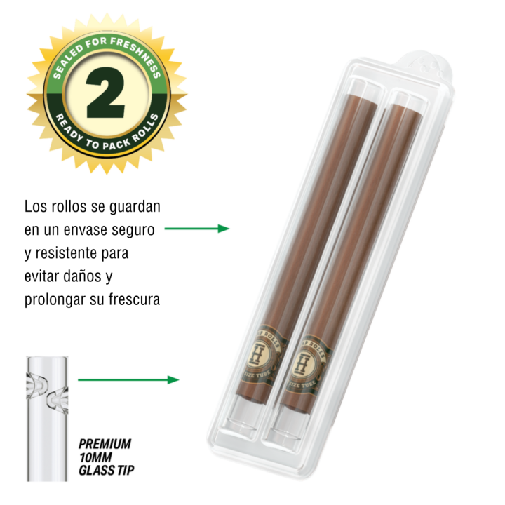 Pre-enrollados King Size Rolls 2 pk con boquilla Hemper - Parafernalia