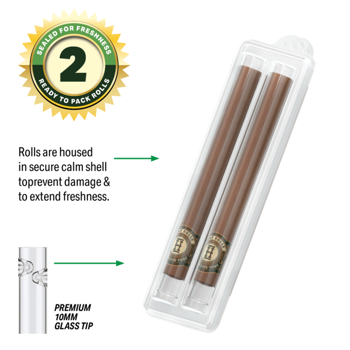 Pre-enrollados King Size Rolls 2 pk con boquilla Hemper - Parafernalia