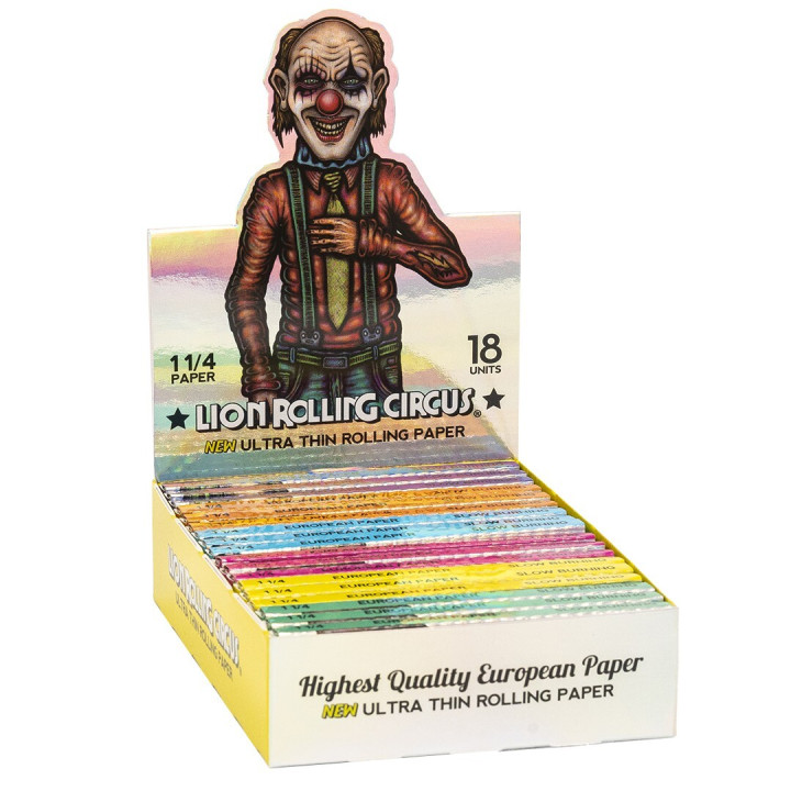 Papel Silver 1.1/4 Lion Rolling Circus - 18 uds - Papel y conos