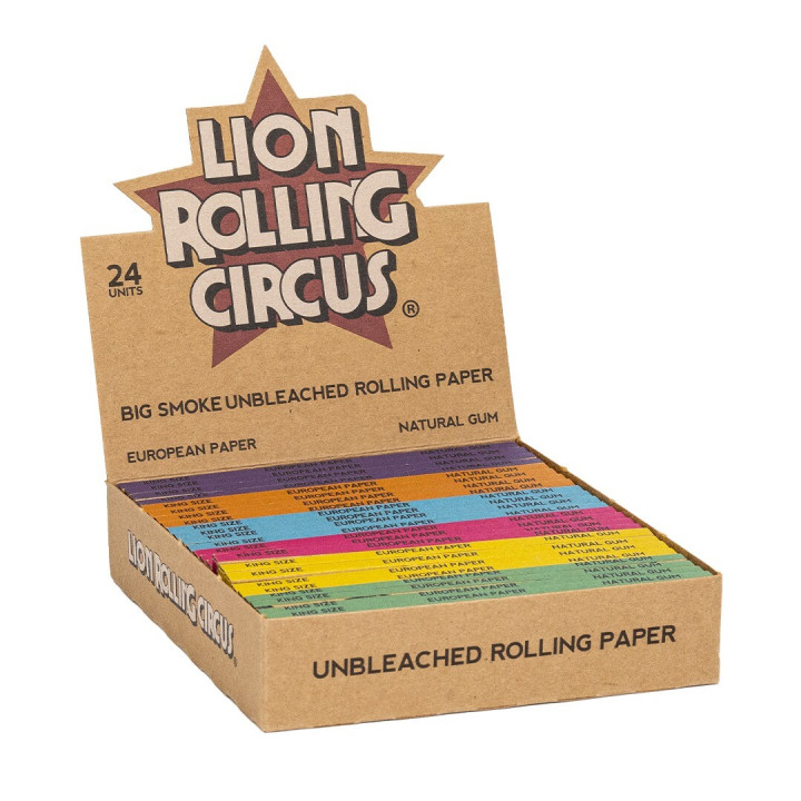 Papel Natural Big Smoke 24 uds - Lion Rolling Circus - Papel y conos