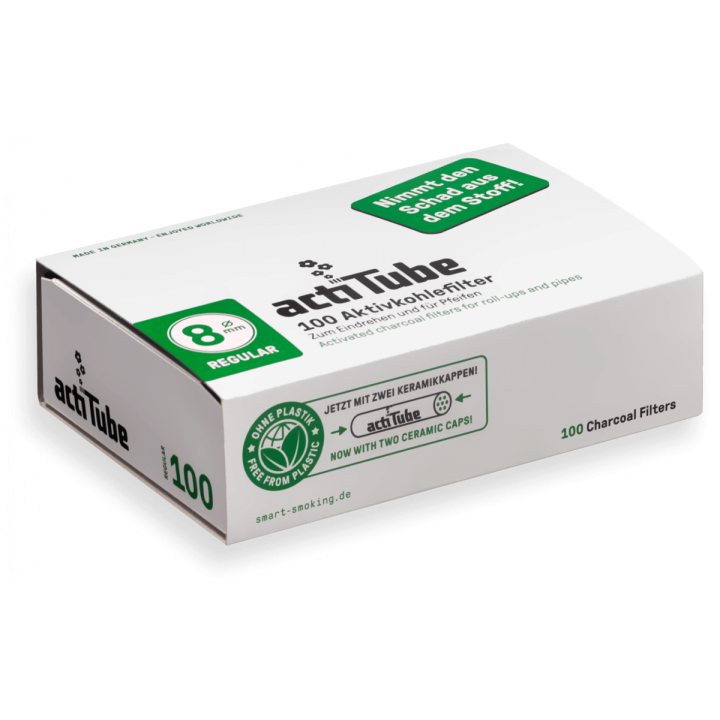 Filtro caja 100 u (ø 8 mm) Actitube - Suaviza tu humo - Filtros y boquillas